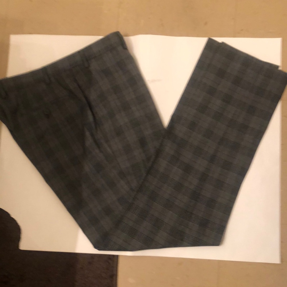 Calvin Klein Gray Plaid Pant